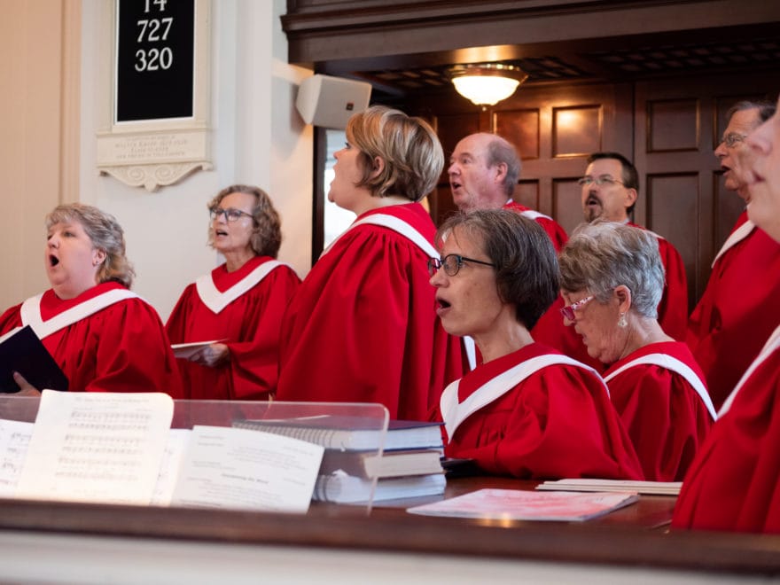 Chancel Choir Singing in Church