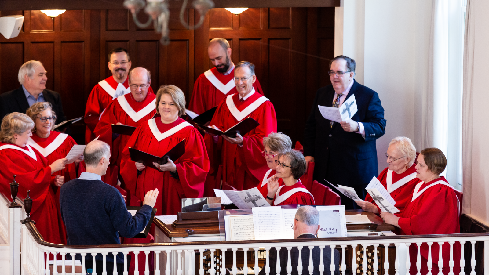 Choir singing in robes